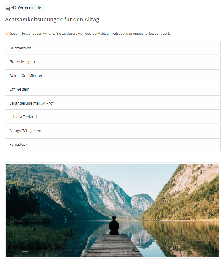Screenshot zeigt Inhalt aus dem Novego-Programm
